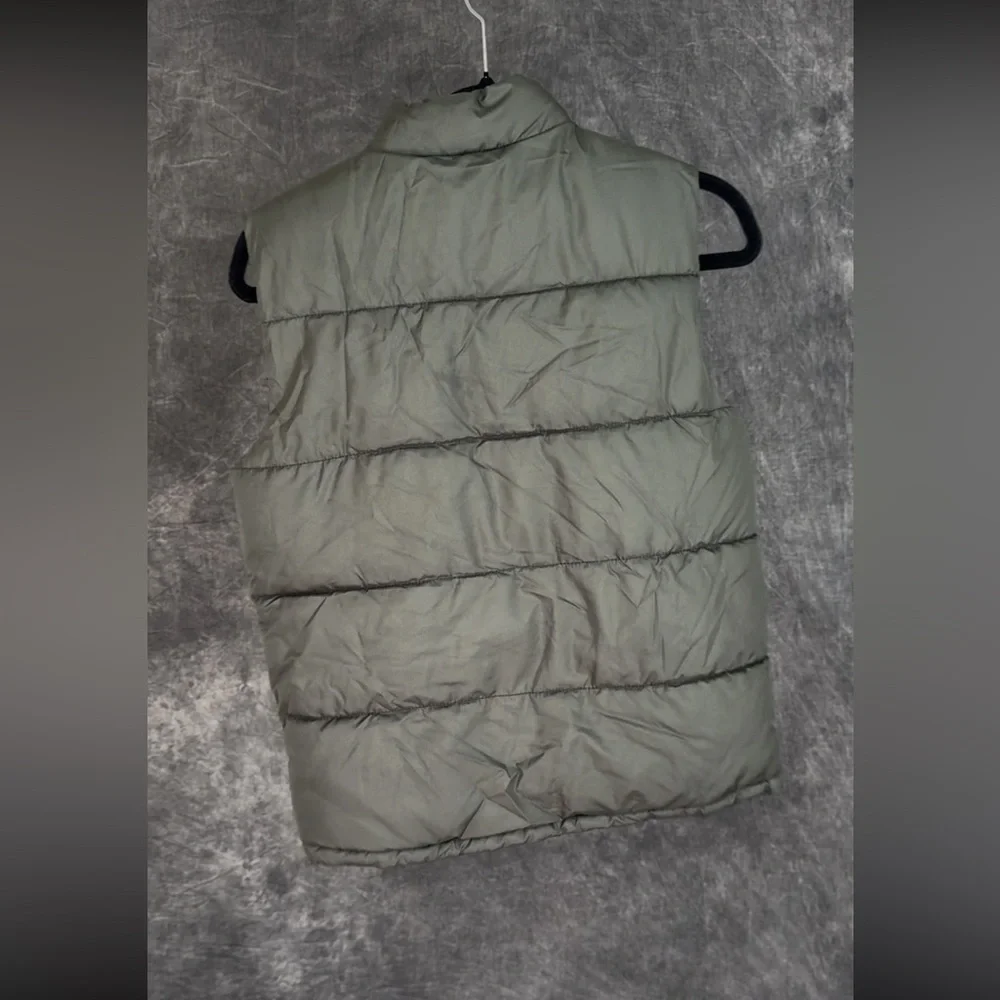 Boys Old Navy Olive Green Puffer Vest | Size L (10–12)